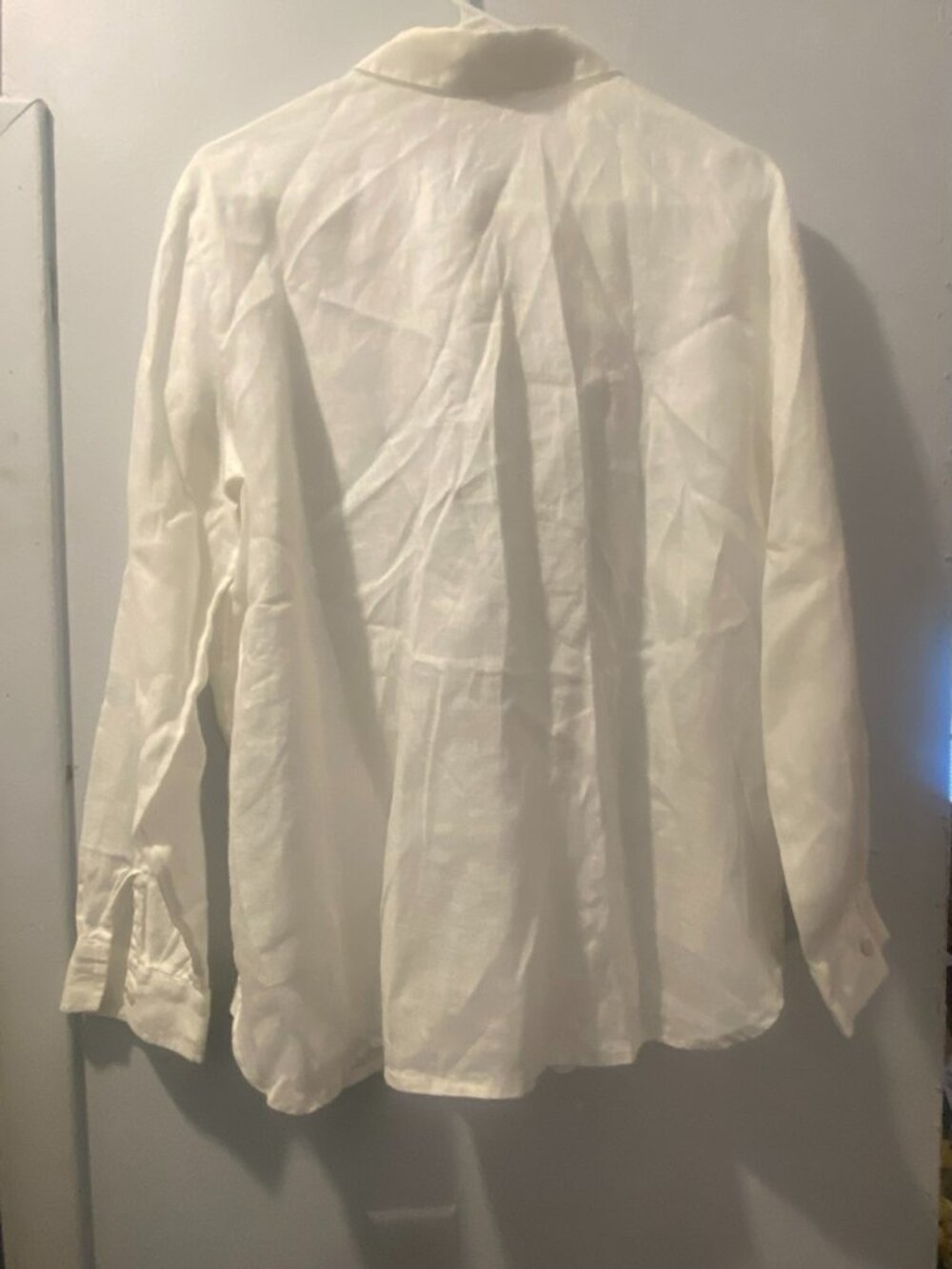 J.Jill Love Linen White 100% Linen Button Down Shirt Small Coastal - Picture 4 of 7